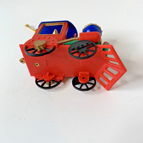 Rennoc Mouse In Train Christmas Ornament Tree 1991 Vintage Engineer Conductor - Picture 5 of 7